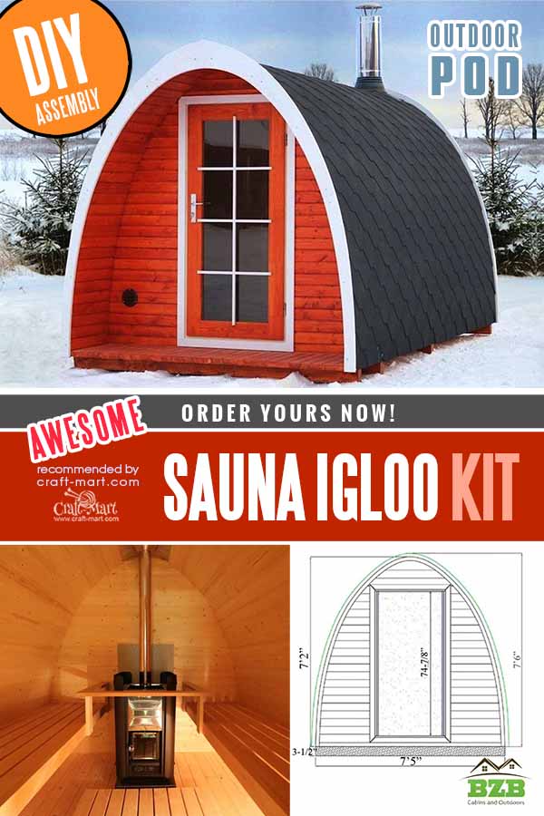 Outdoor POD Sauna Igloo Kit 40