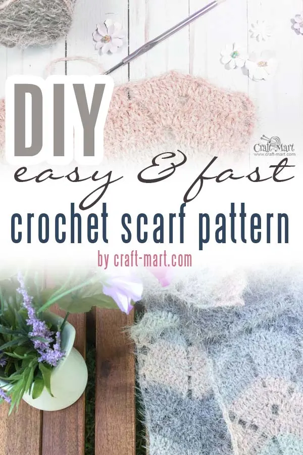 easy crochet scarf patterns: Fall Leaves scarf made with Caron latte cakes yarn
