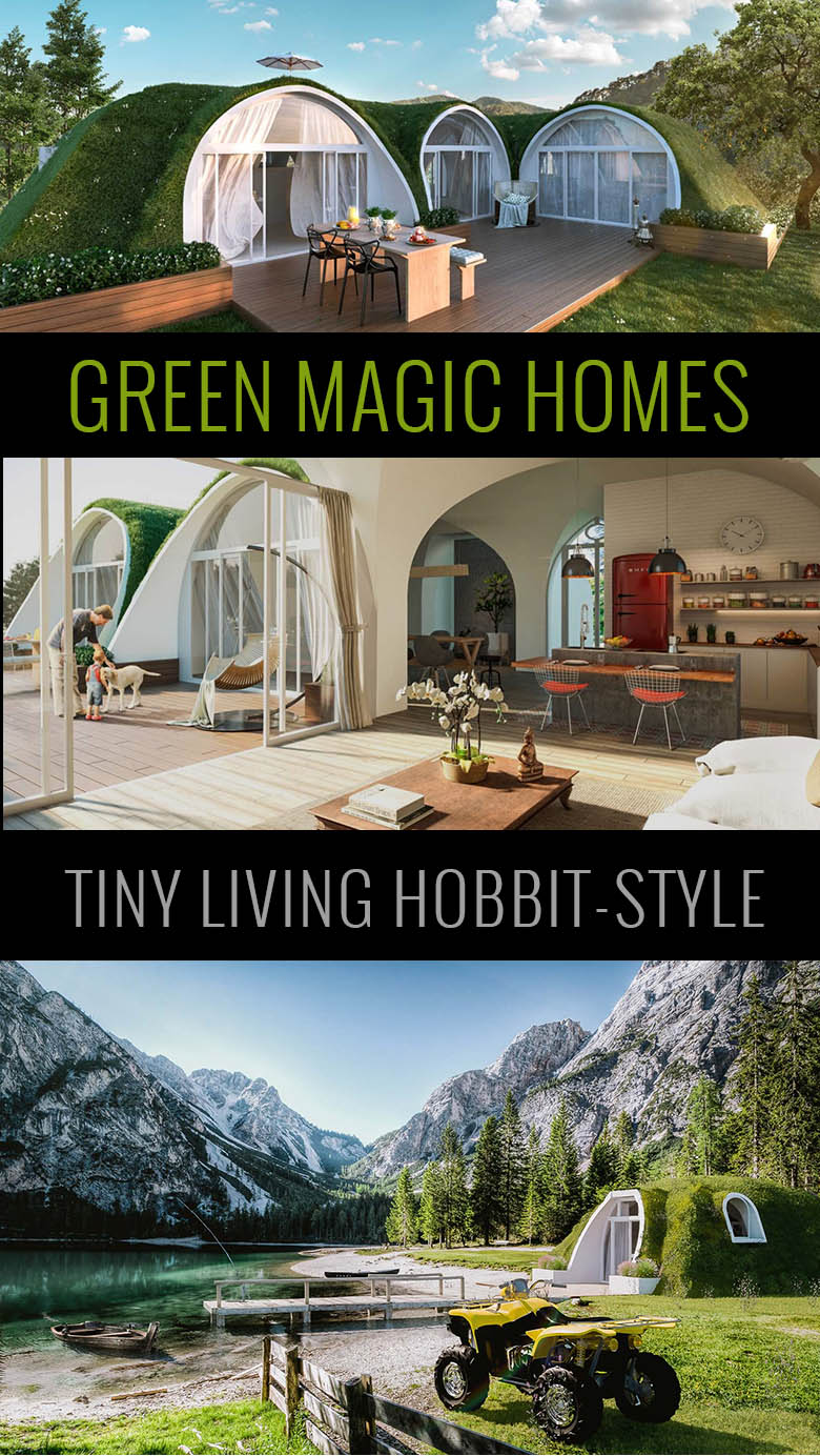 Modular units can be interconnected creating luxury Hobbit estates. You may plan your future Hole house with confidence!
