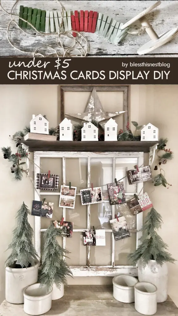 DIY Christmas Cards display