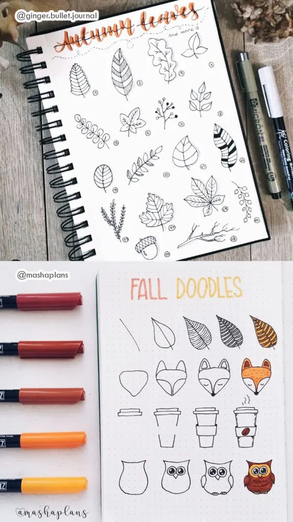 easy fall doodles