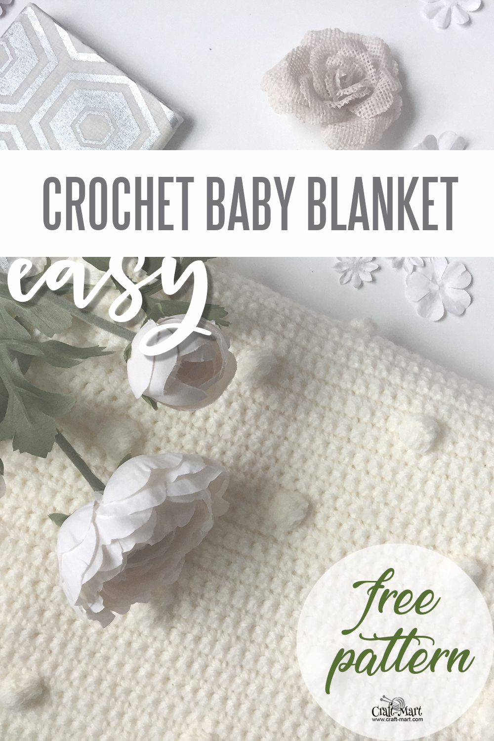 Caroline Crochet Baby Blanket (easy crochet blanket tutorial) - Craft-Mart