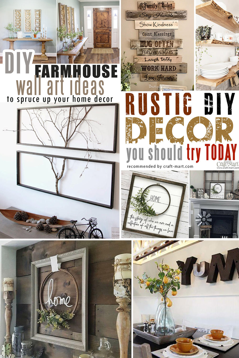 18 Rustic Wall Art & Decor Ideas That Will Transform Your Home - Craft-Mart