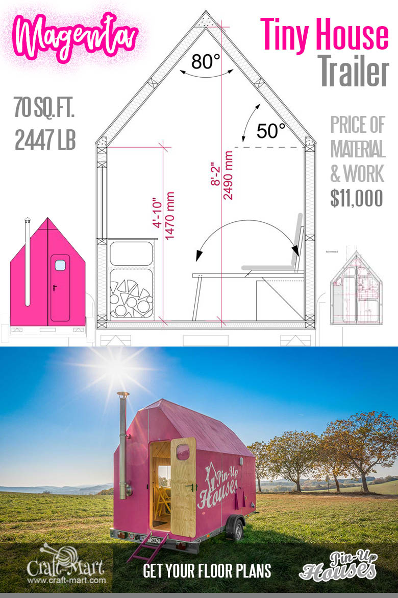 Magenta Tiny House Trailer