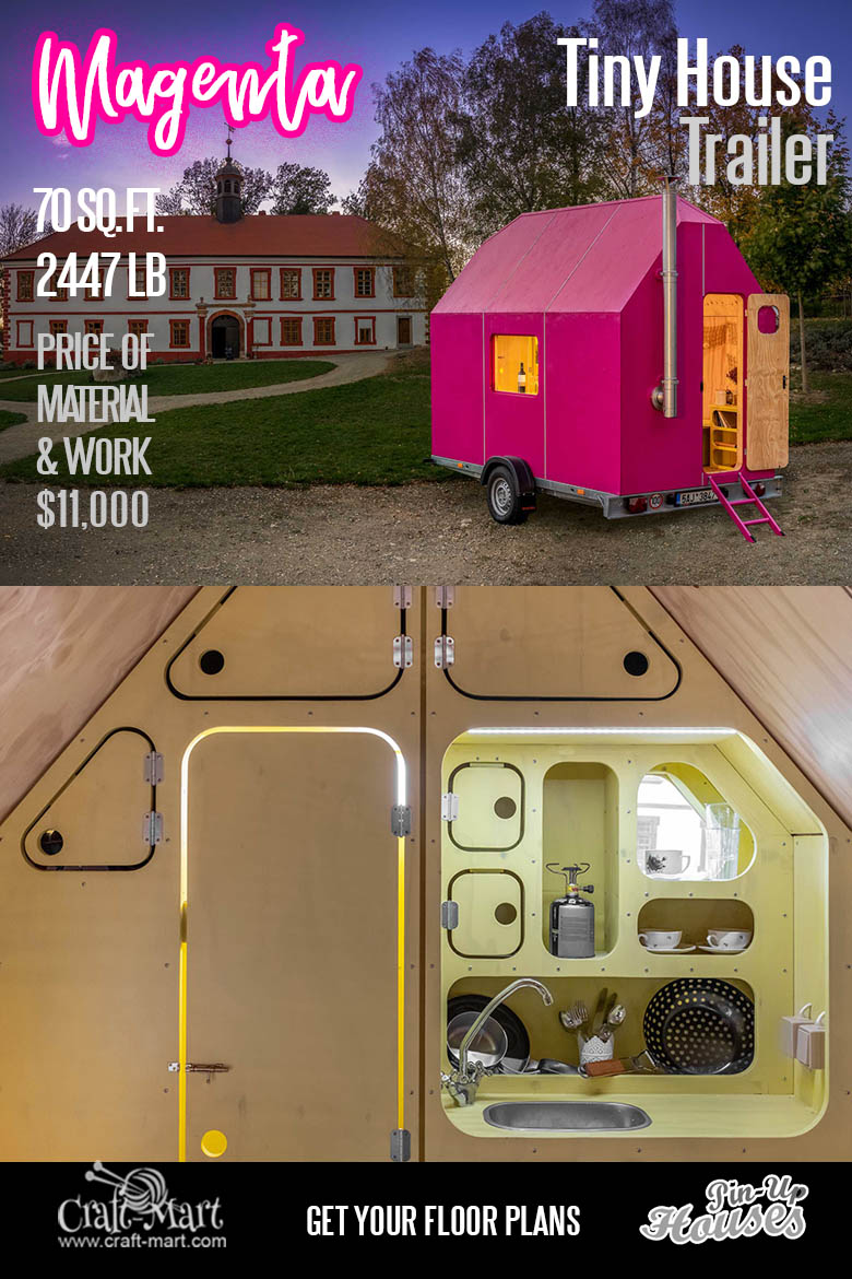 Magenta Tiny House Trailer