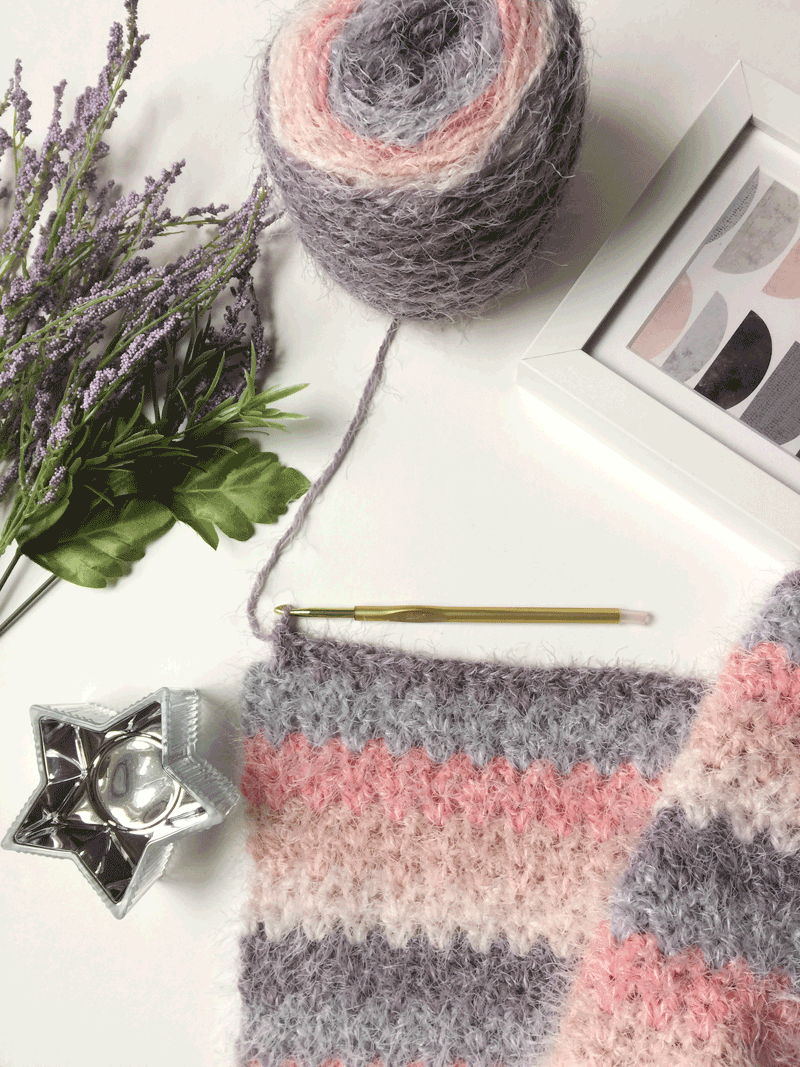 How to Crochet a Blanket using V-Stitch step by step tutorial