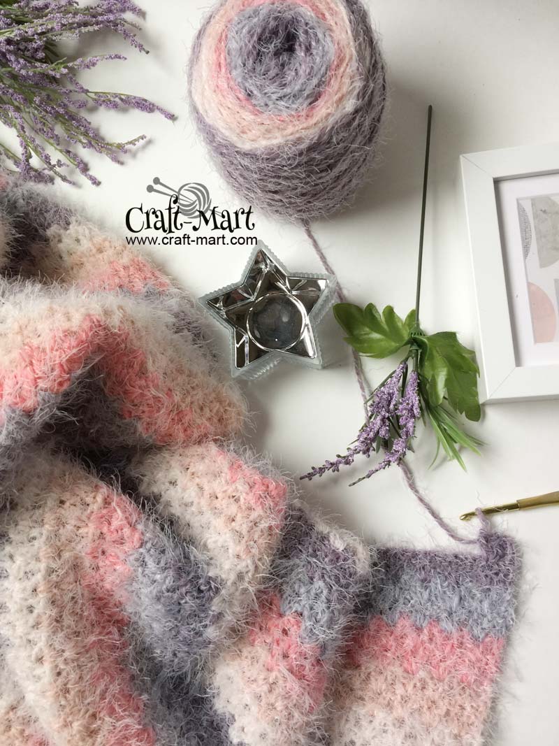 Learn how to Crochet a blanket using V stitch - easy beginner crochet pattern