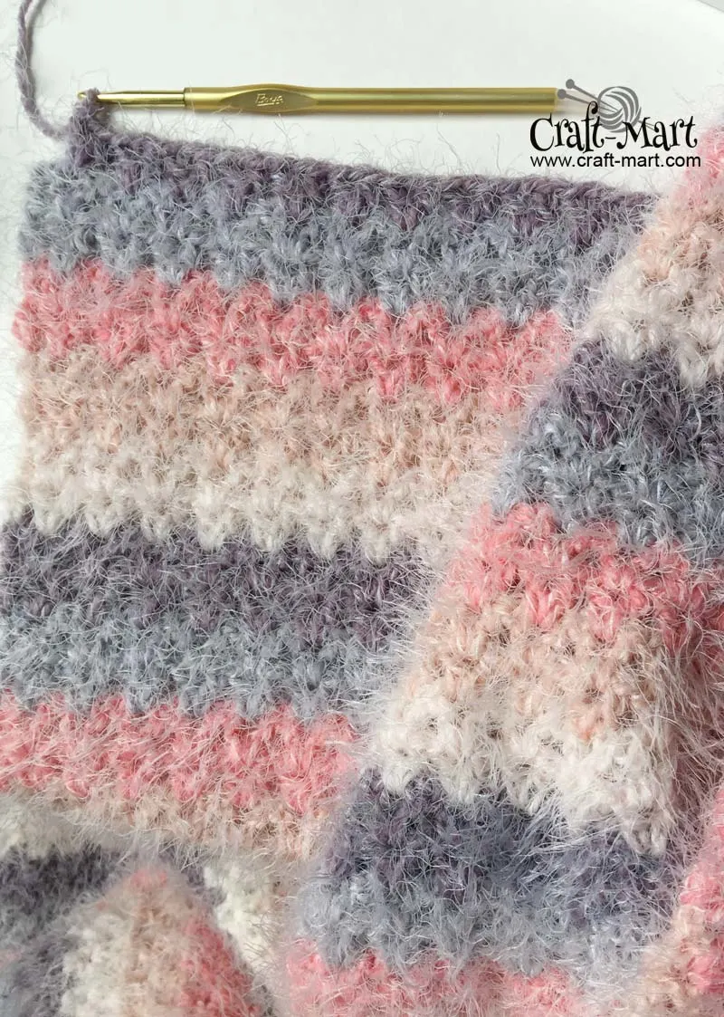 How to Crochet a Blanket using V-Stitch (Step-by-Step Tutorial