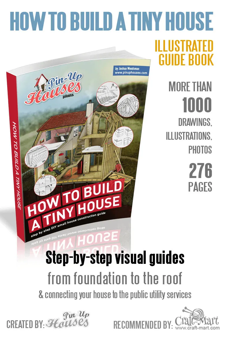 How to Build a Tiny House book with Over 1000 illustrations and 276 pages of step-by-step instructions. Learn how to fix things in your small house and how to choose the most suitable material for building your small house #tinyhouse