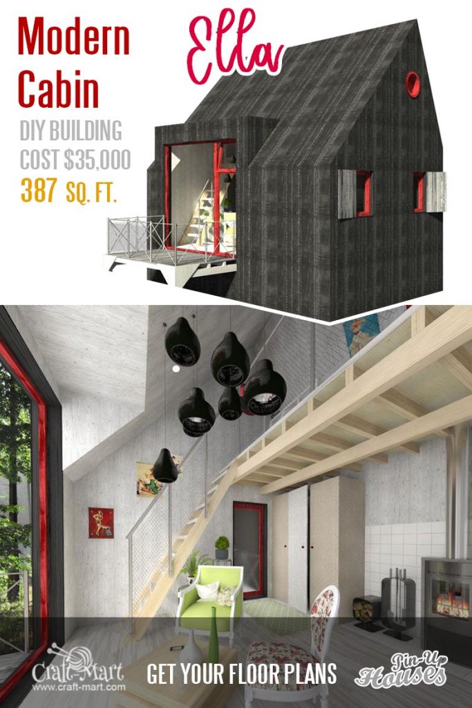 Modern cabin Ella floorplans