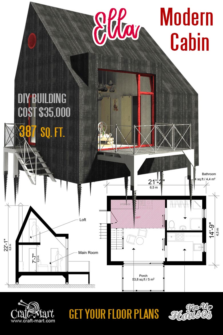  Modern Cabin Ella plans 