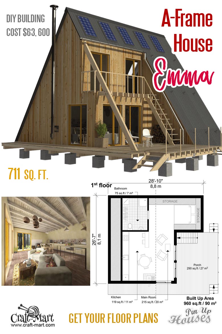 Small Unique House Plans A Frames Small Cabins Sheds Craft Mart