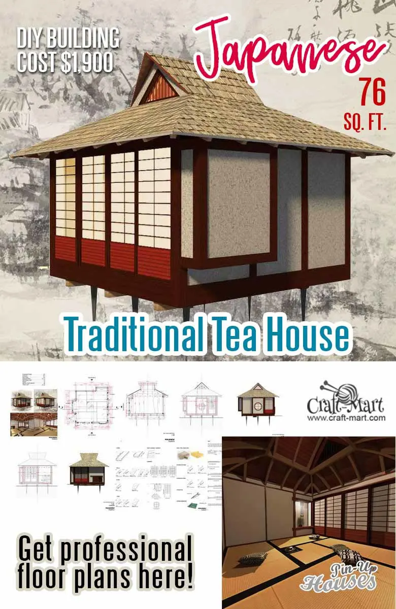 Small Japanese tea house floor plans