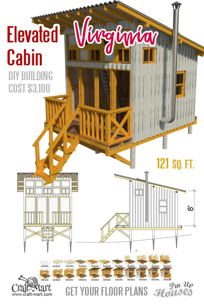 "Virginia" - Elevated cabin with a loft and a porch