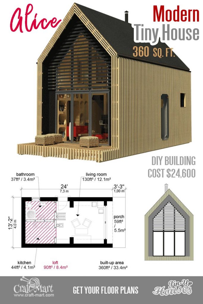 A-Frame Tiny House Plans, Cute Cottages, Container Homes - Craft-Mart