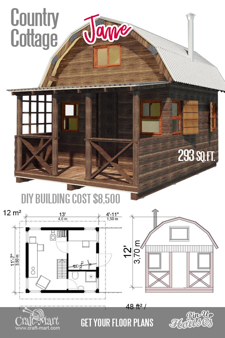 tiny log cabin floor plans