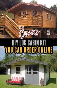 Tiny log cabin kit you can order online. Imported from EU country of Estonia famous for quality log cabins. #tinyhouse