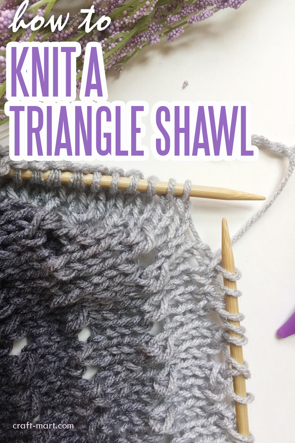 How to Knit a Triangle Shawl for Beginners CraftMart