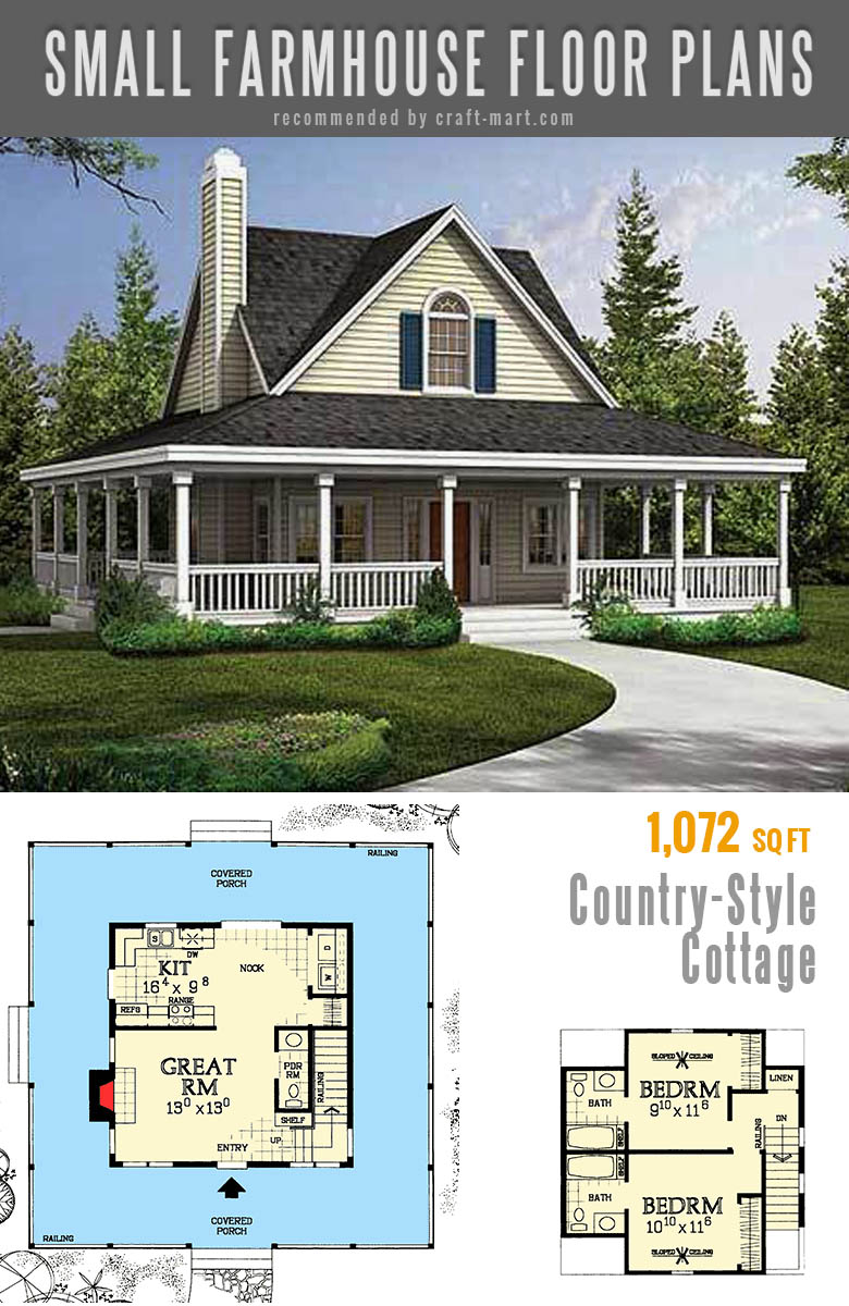 Small farmhouse plans for building a home of your dreams - Craft-Mart