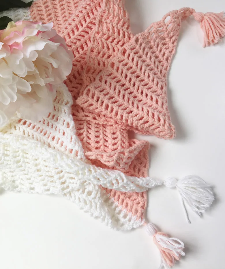 Easy crochet projects for spring and summer #easycrochetproject #freecrochetpatterns #crochetscarf #summercrochet