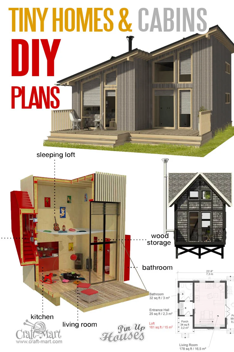 9 Plans Of Tiny Houses With Lofts For