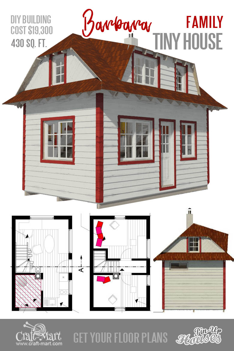 9 Plans Of Tiny Houses With Lofts For Fun Weekend Projects Craft Mart   113 Small House Plans Barbara 