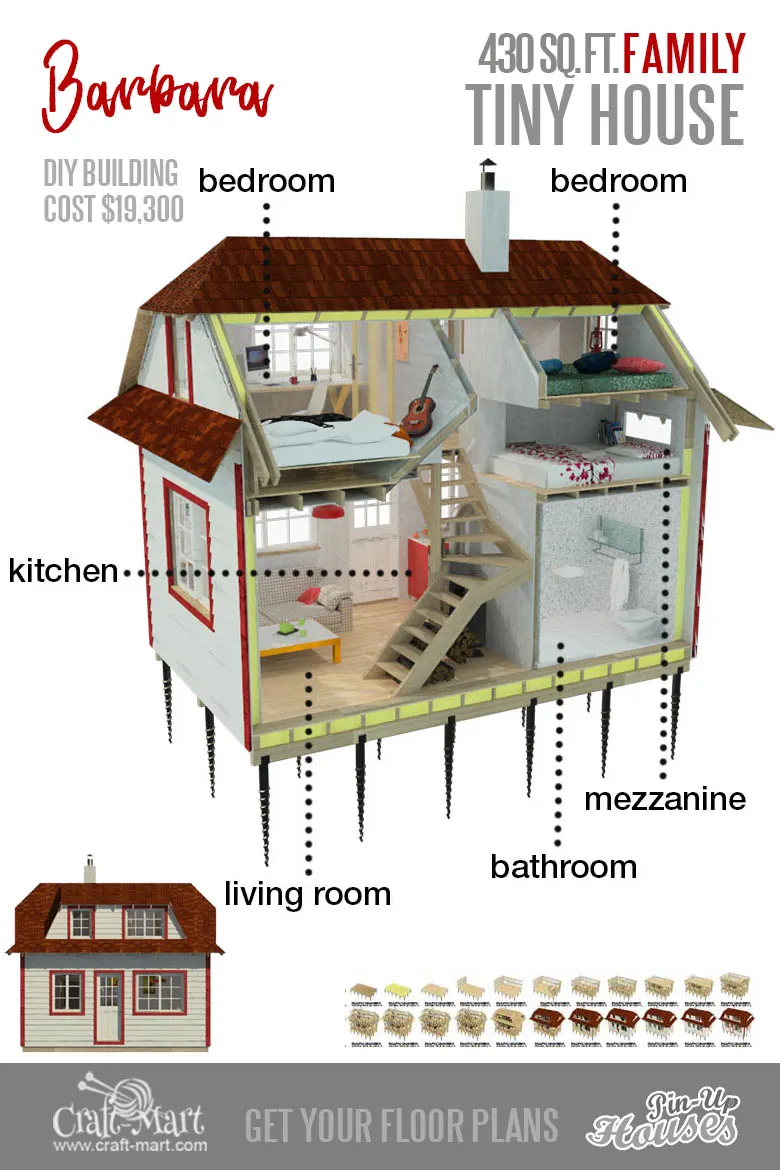 tiny house plans with 3 bedrooms