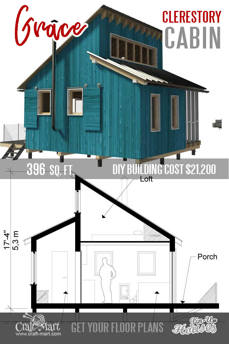 shed roof cabin plans