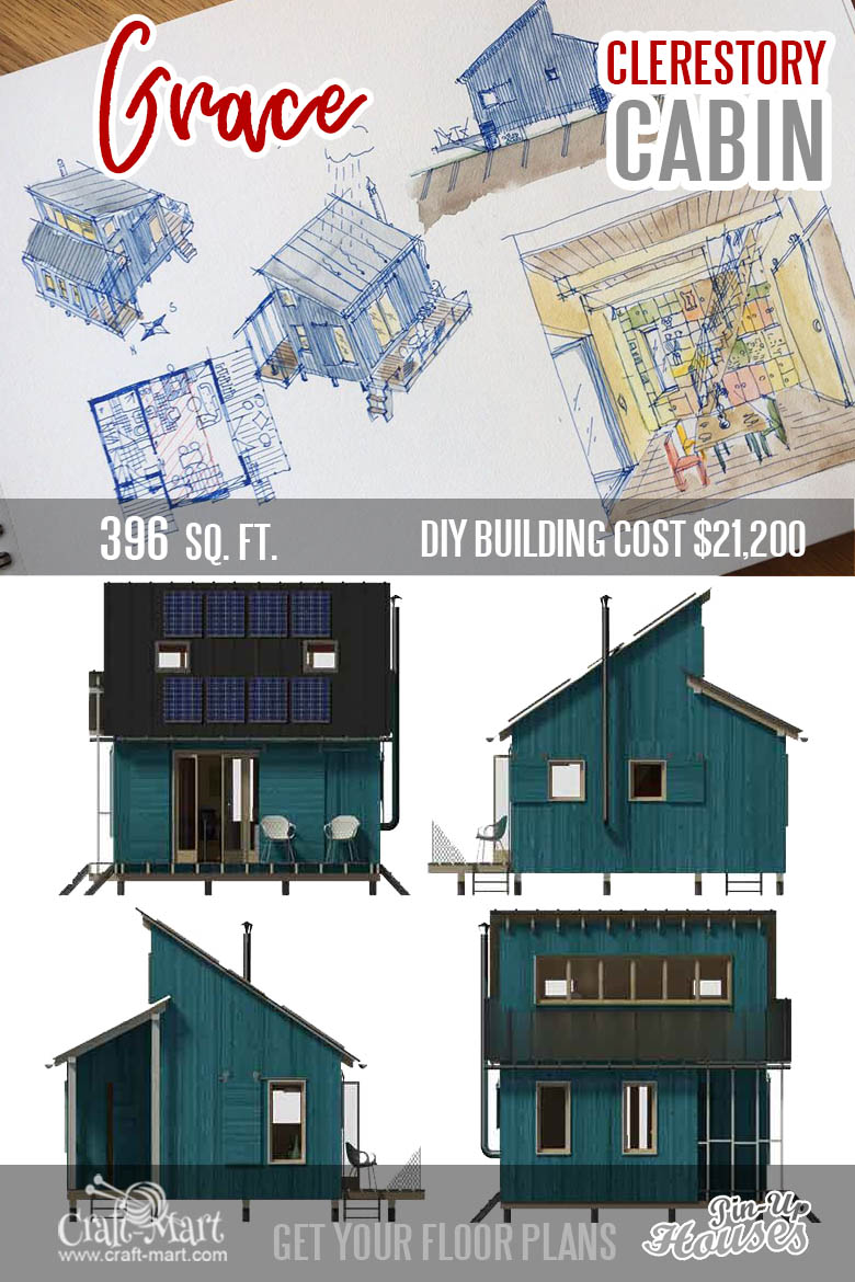 tiny cabin plans with clerestory windows