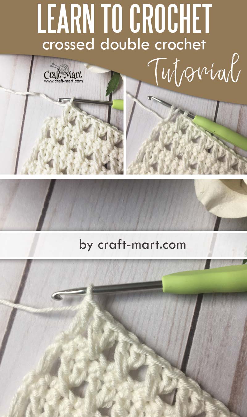 Learn to crochet crossed double crochet stitch