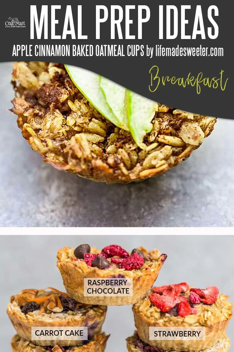 Easy and Healthy Breakfast Meal Prep Ideas that will save you time and money - Oatmeal is a breakfast staple but how do you make it ahead of time? Check out this genius healthy meal prep idea and enjoy your favorite breakfast! #easymealprepideas #healthymealprepideas #mealprep #mealpreprecipes