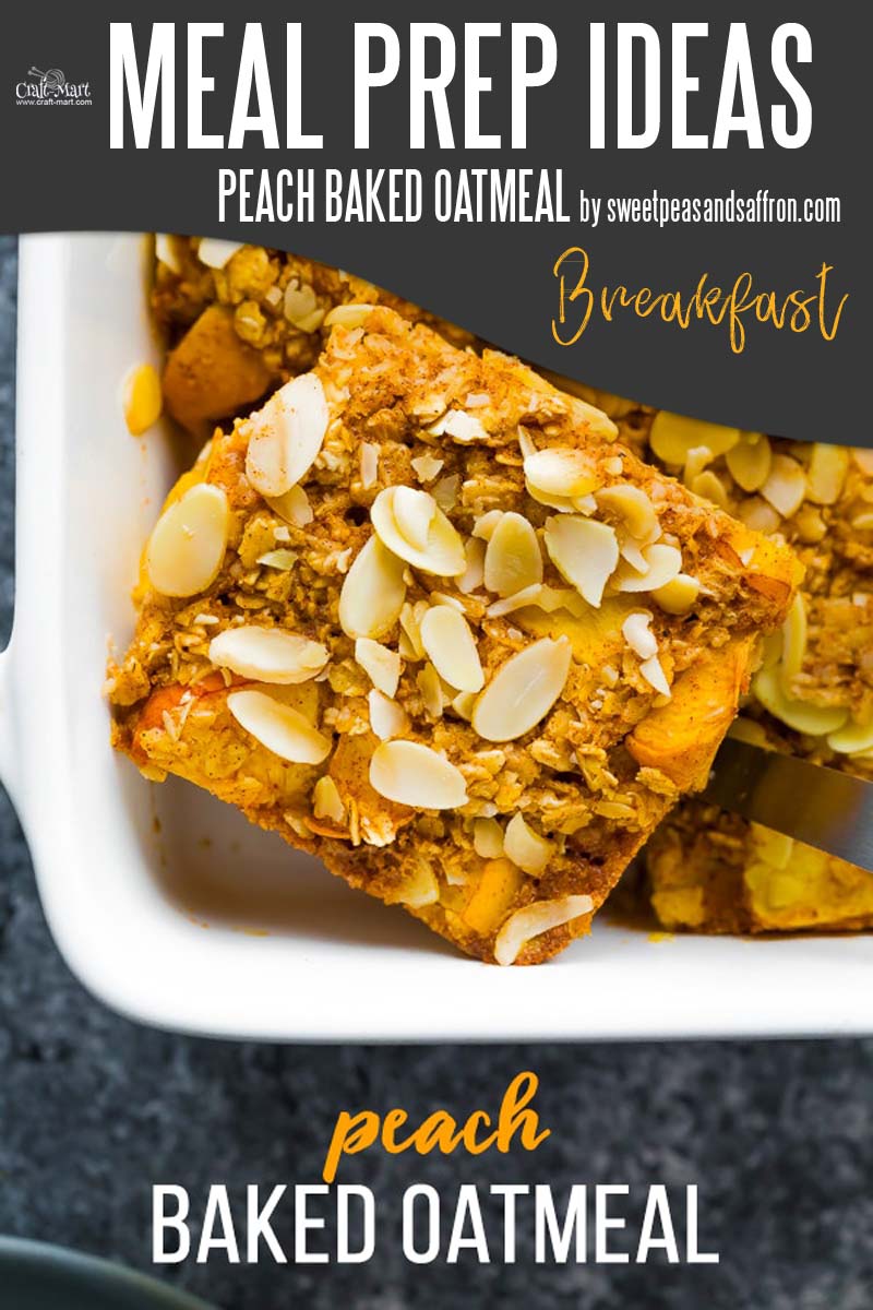 Easy Breakfast Meal Prep Ideas - healthy oatmeal breakfast recipe but now prepared as an easy baked meal prep casserole.