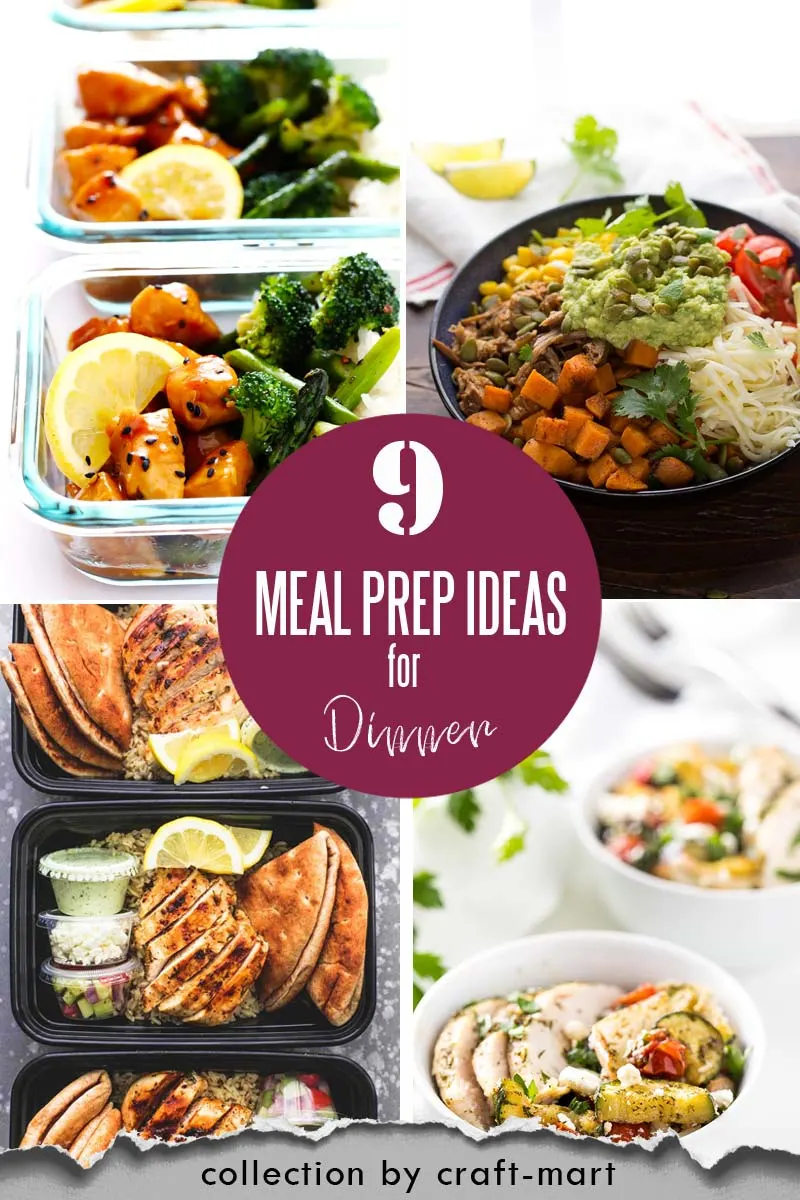 Easy and Healthy Dinner Meal Prep Ideas that will save you time and money #easymealprepideas 