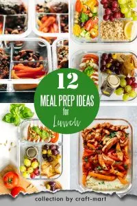 Easy and Healthy Lunch Meal Prep Ideas that will save you time and money #easymealprepideas #healthymealprepideas #mealprep #mealpreprecipes