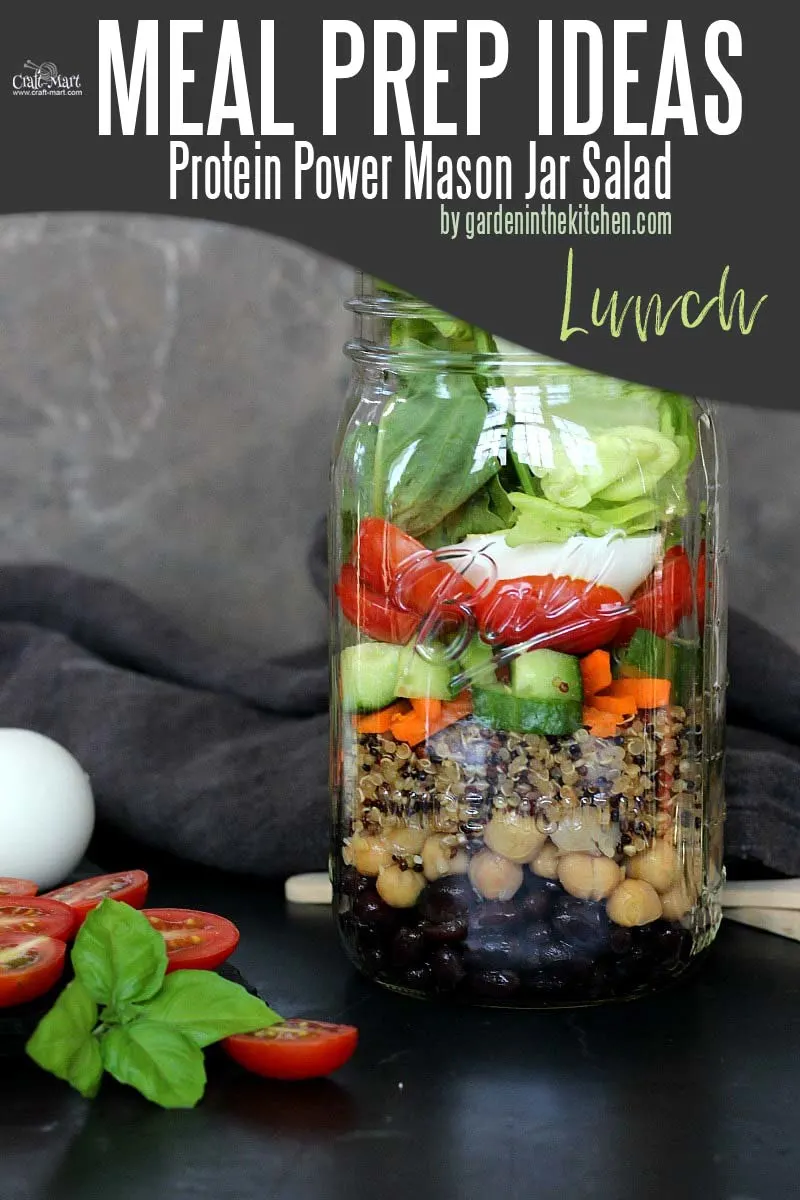 Easy and Healthy Lunch Meal Prep Ideas that will save you time and money - With a perfect combination of tasty protein-packed ingredients, these mason jars pack a perfect summer meal. You can prepare this easy meal prep recipe in under 20 minutes. #easymealprepideas #healthymealprep #mealprep #mealpreplunch