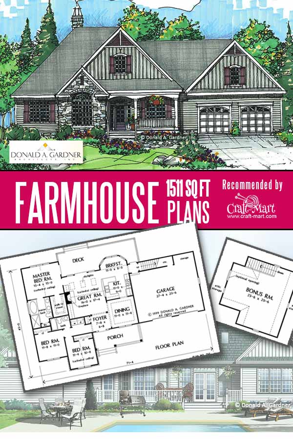 farmhouse with 2 car garage