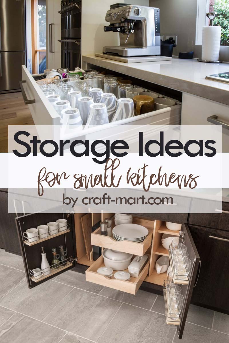 Coffee station and storage ideas for small kitchens