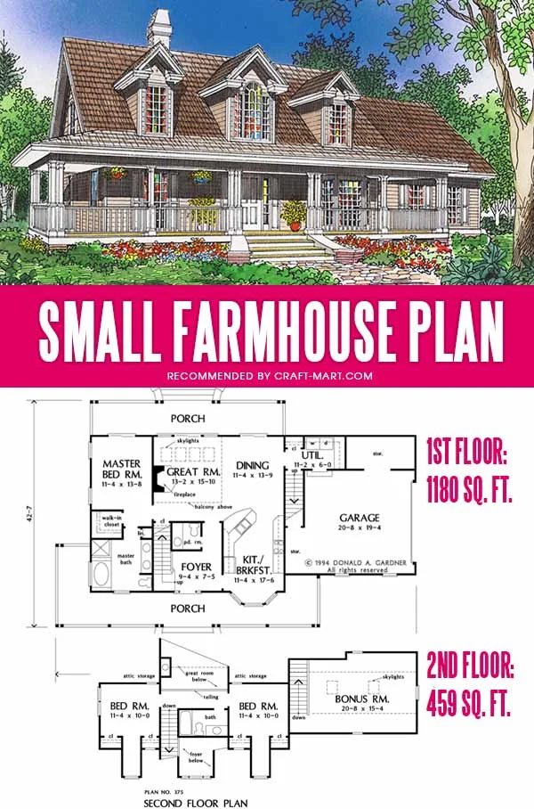 simple farmhouse plan under 2000 sq ft