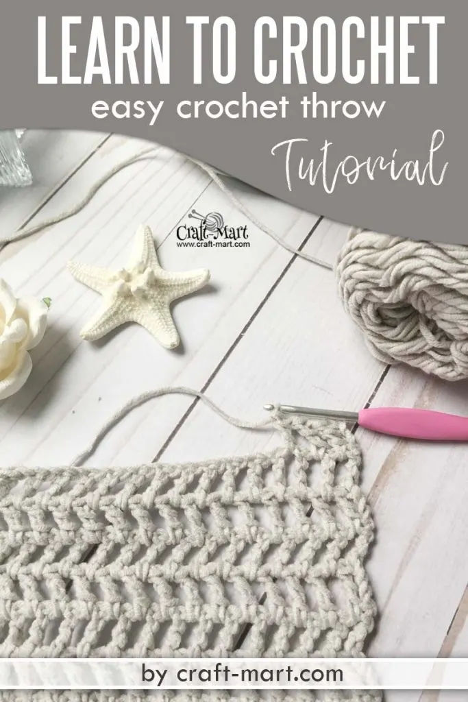 Learn to Crochet an Easy Cotton Throw