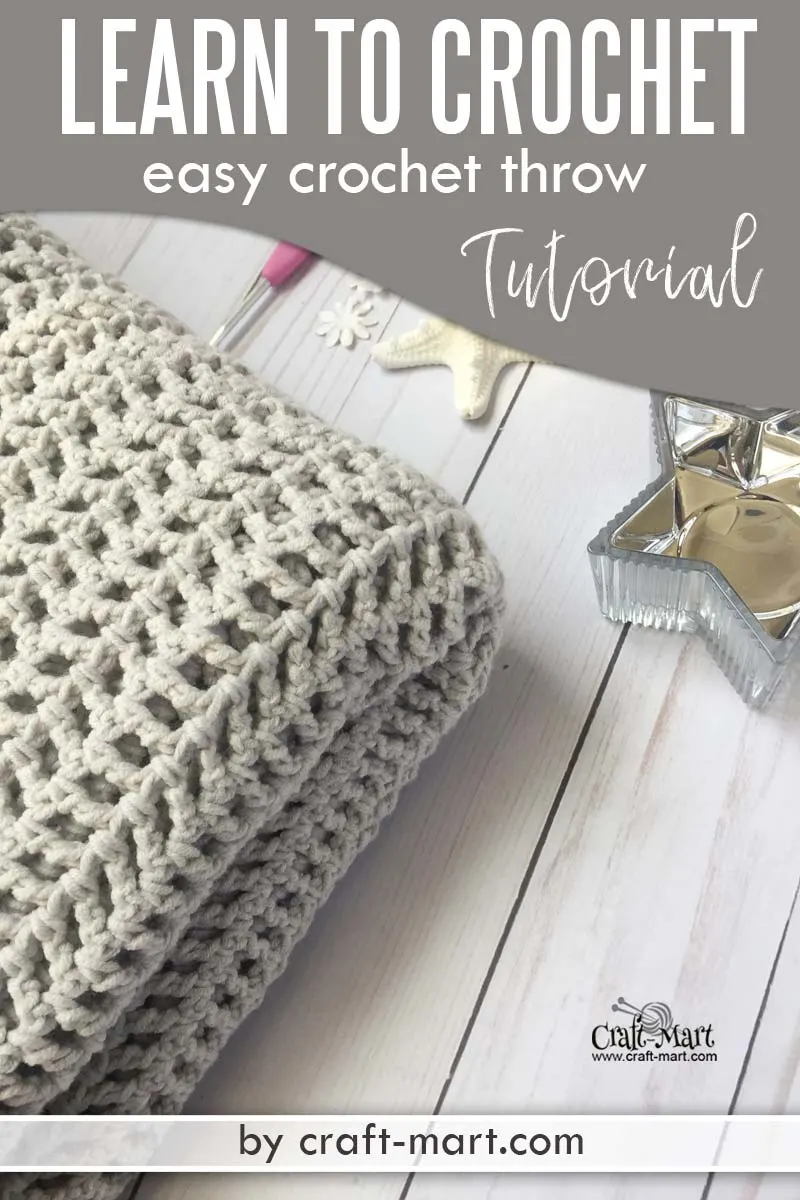 Learn to Crochet an Easy Cotton Throw