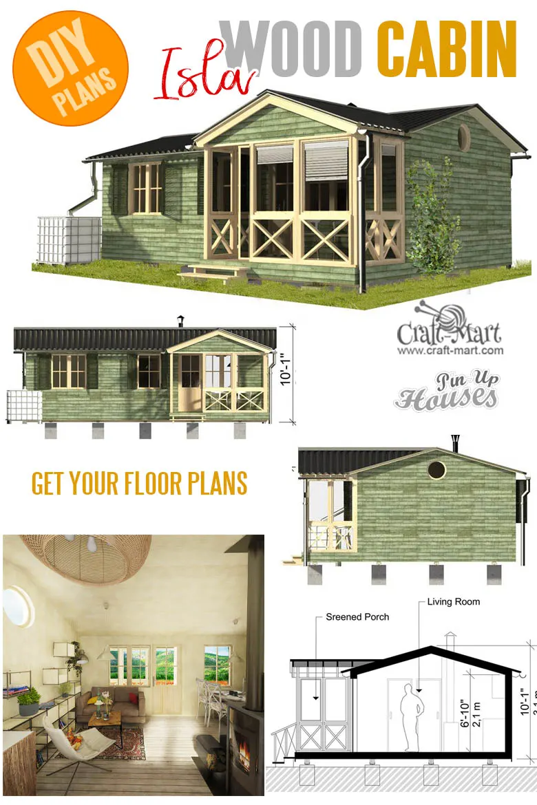 Two-bedroom Tiny House Plans with cost to build