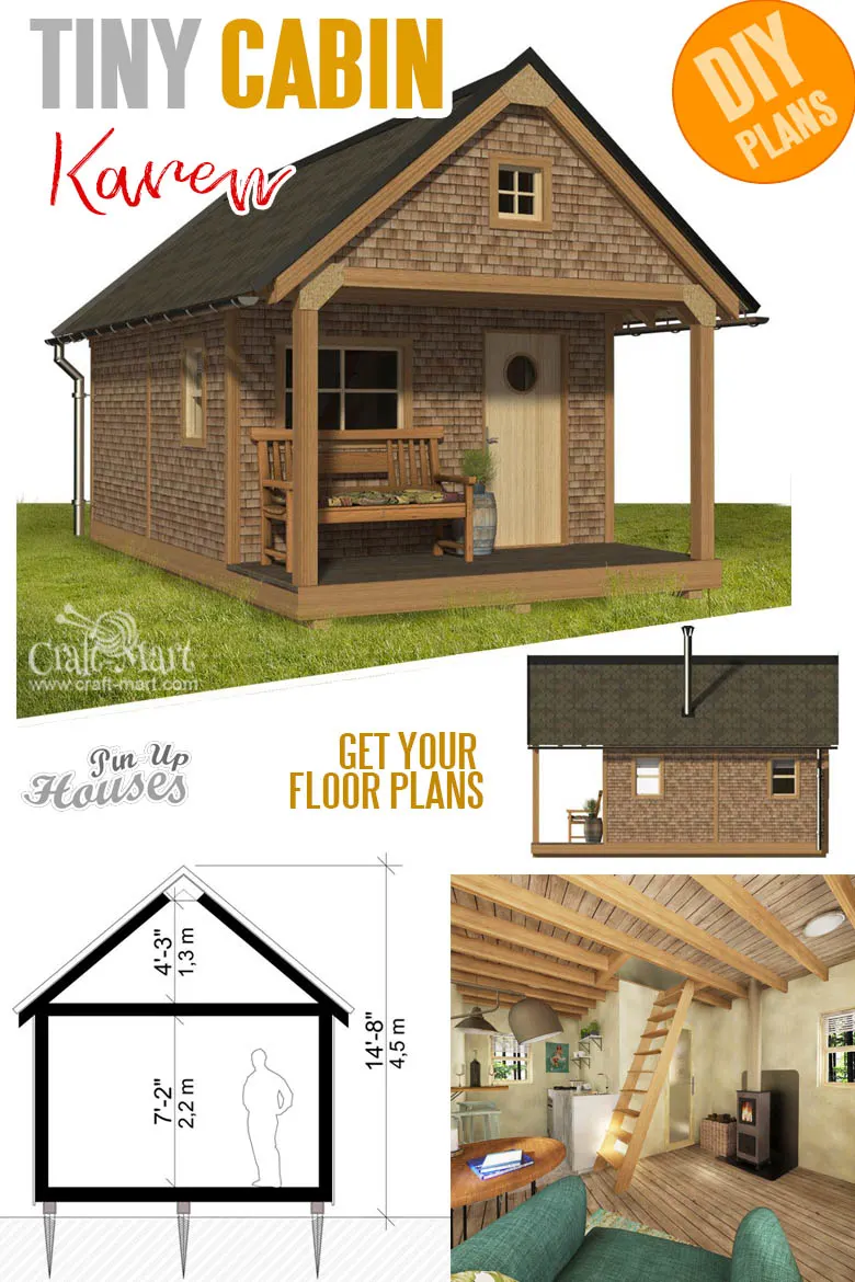 one room cabin plans with cost to build - Basic Cabin Karen