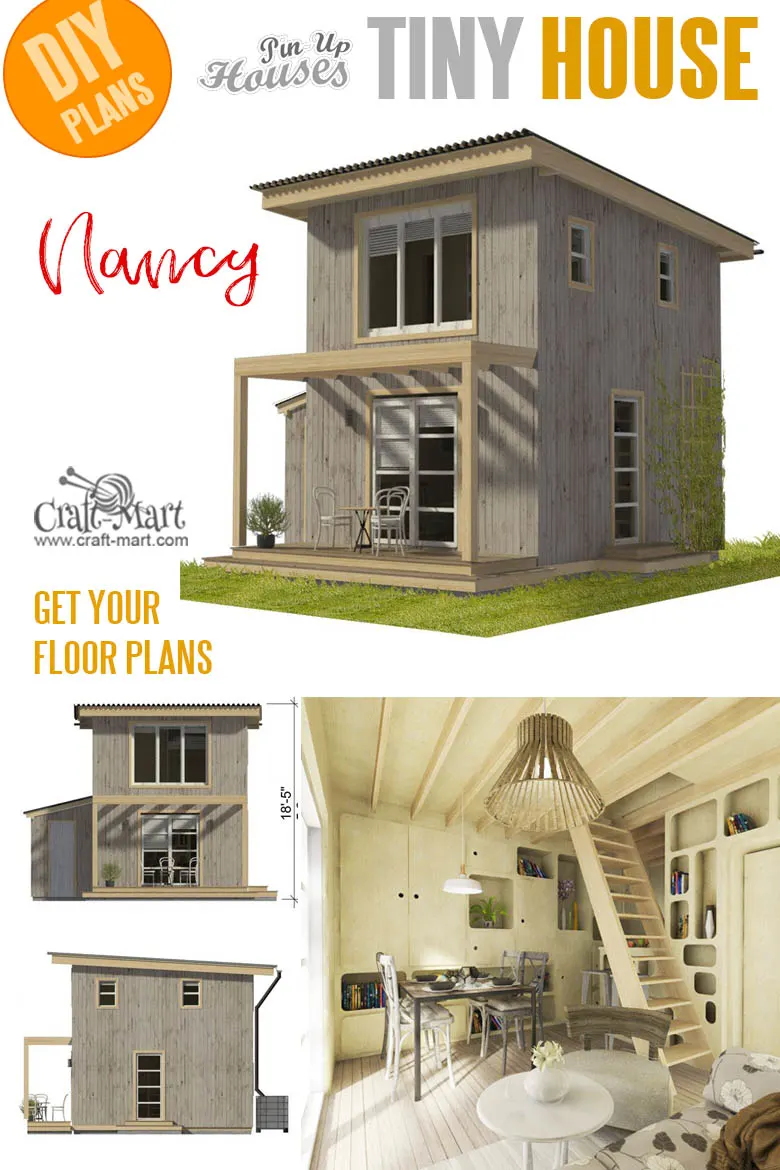 Small and tiny Home plans with cost to build - Mini House Plans Nancy.