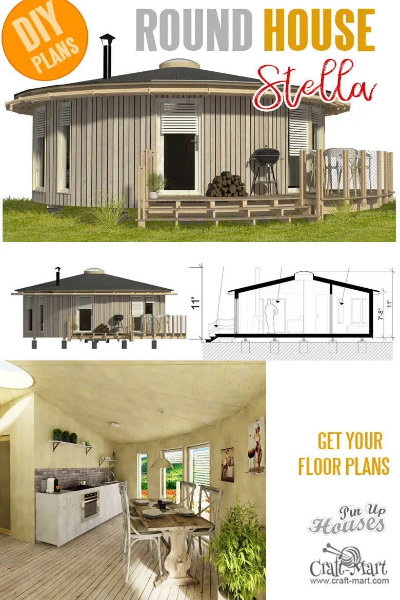  2-Bedroom Tiny Home Plans - Stella Round tiny house plans and cost