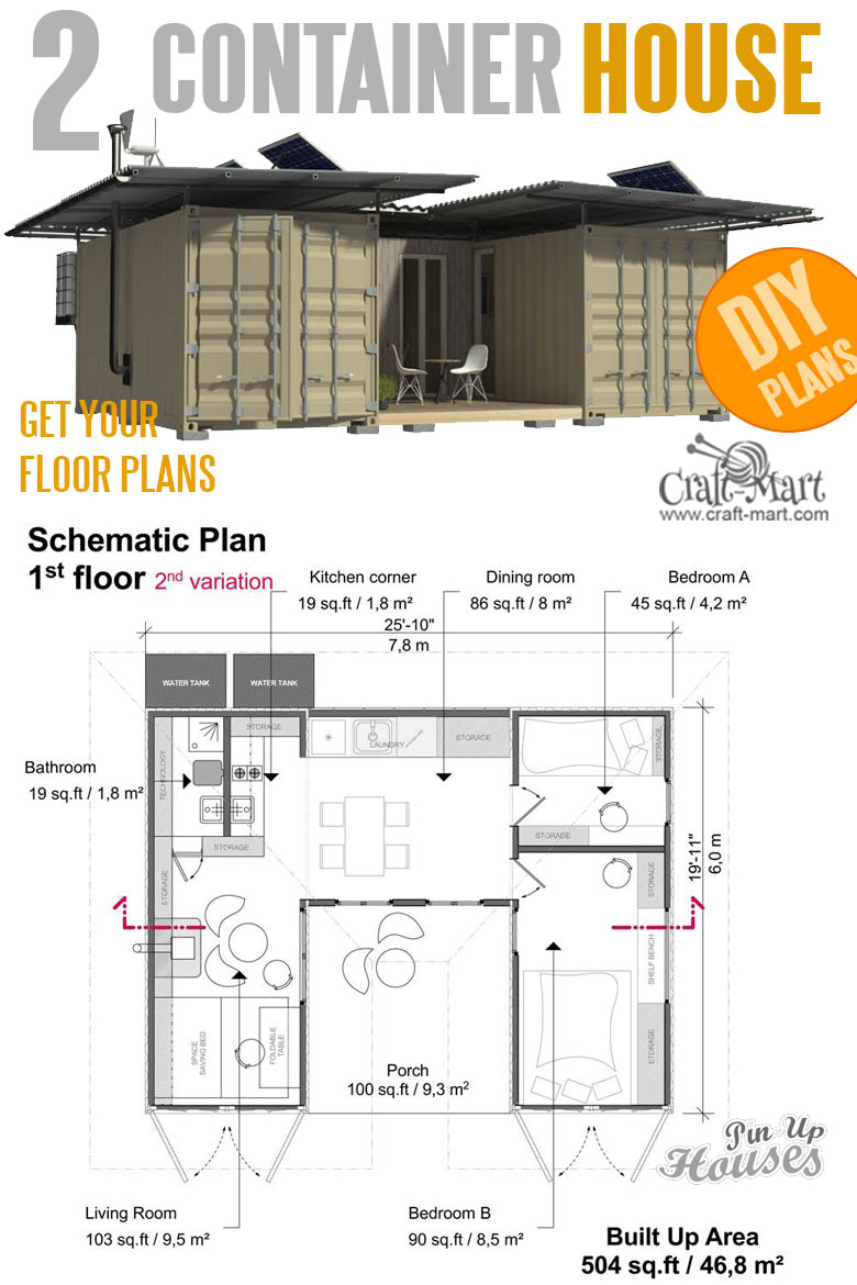 Two Container House Plans