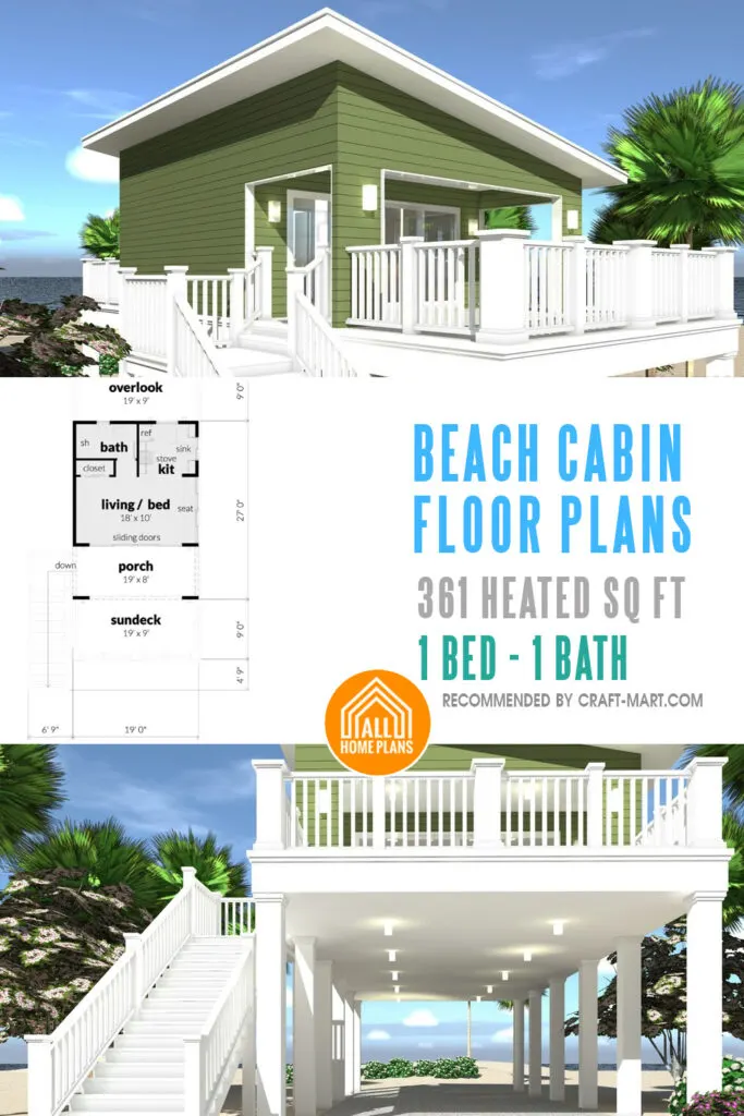 beach cabin plans with a carport