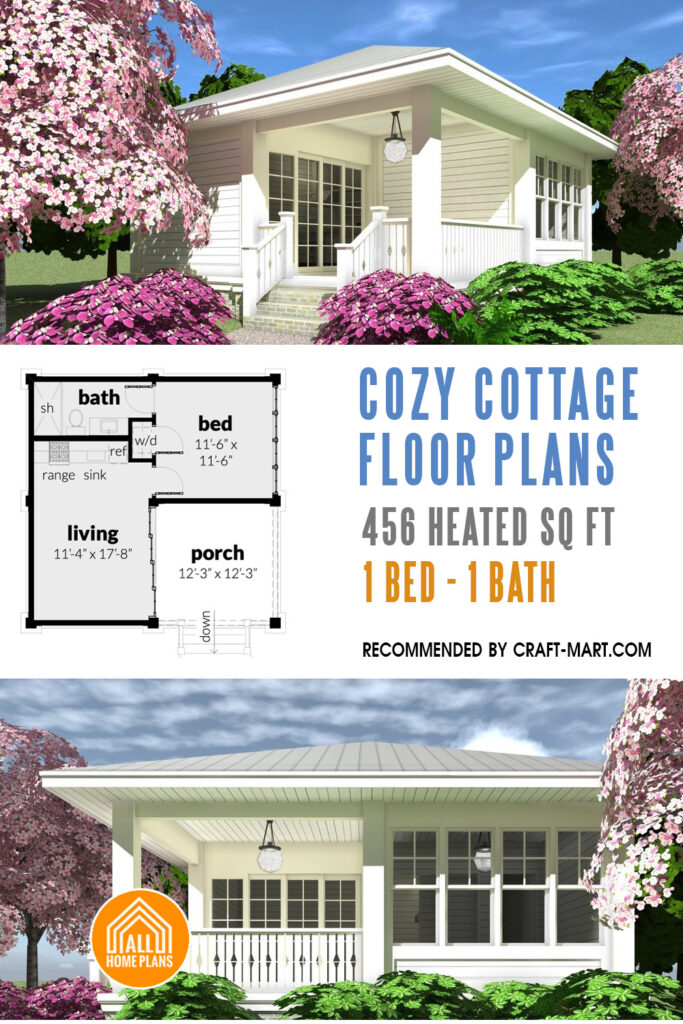 450 sq ft Cozy Cottage Plan