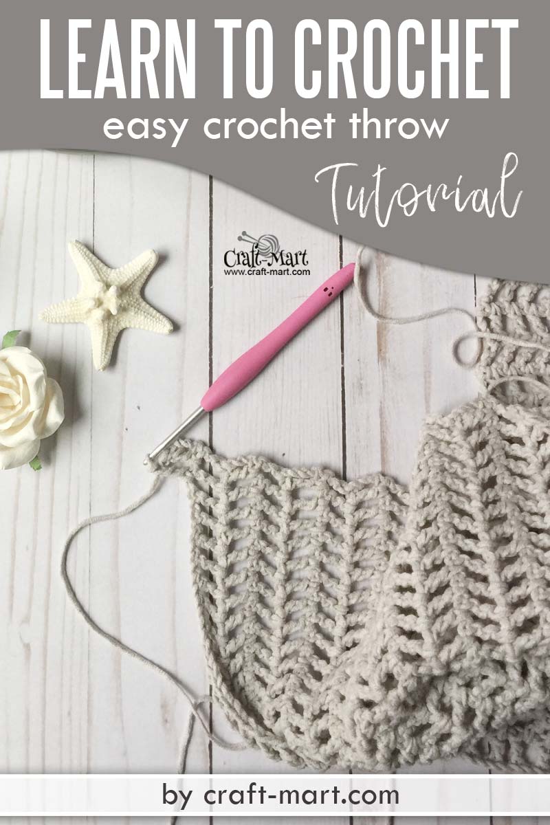 Learn to Crochet an Easy Cotton Throw