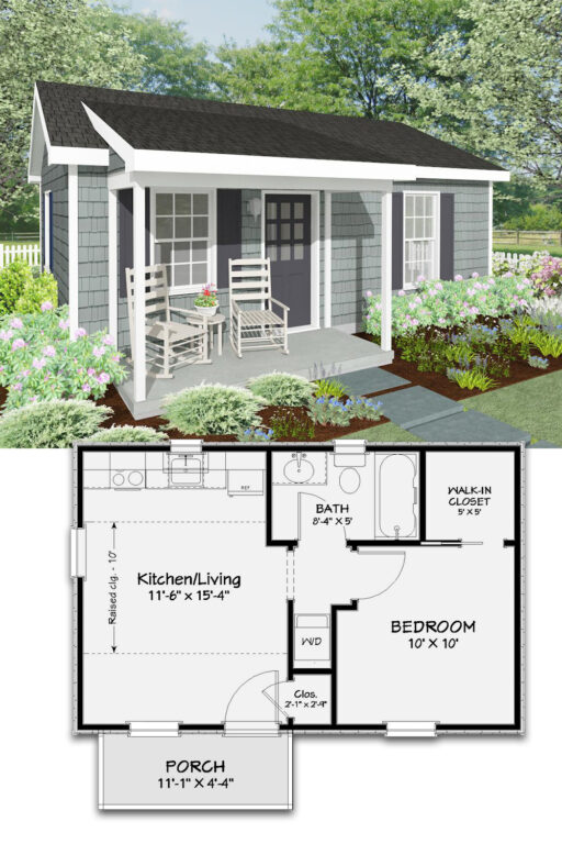 27 Adorable Free Tiny House Floor Plans - Craft-Mart