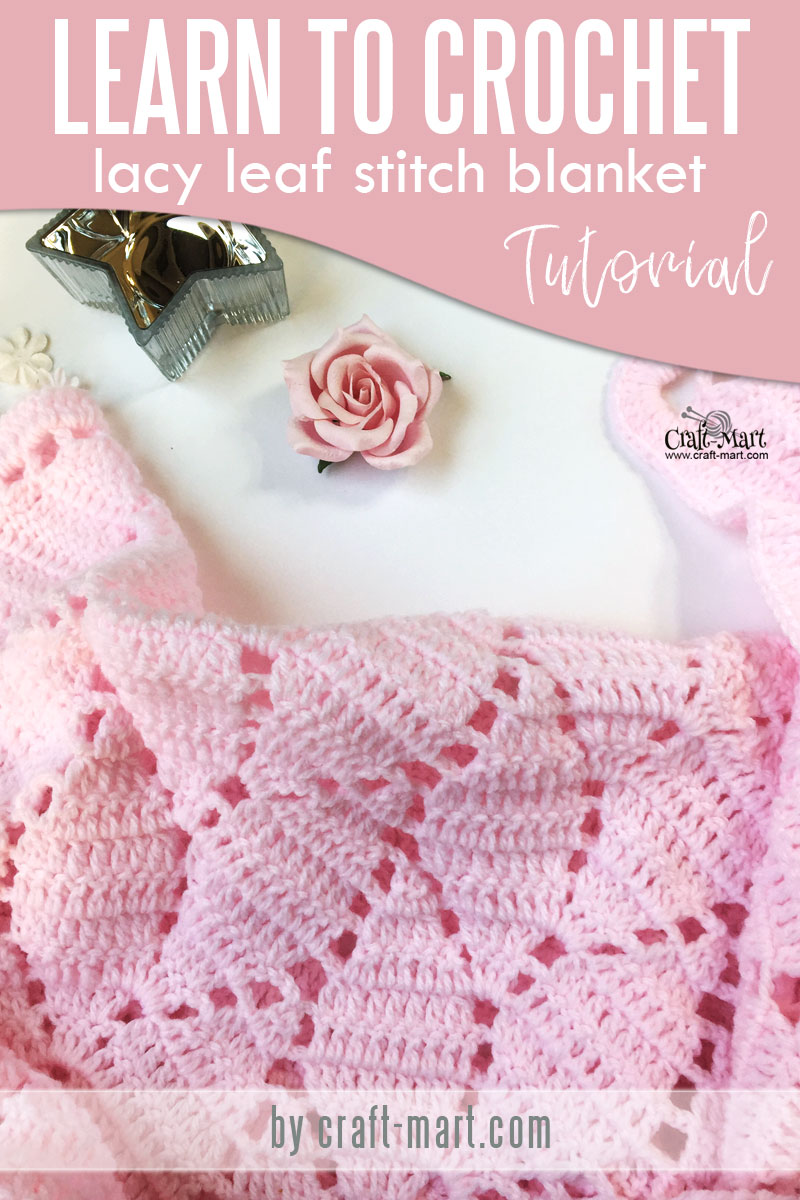 One of the prettiest crochet baby blanket patterns - learn one of the easiest and fast crochet baby blanket patterns for beginners! Timeless heirloom Lacy Leaves crochet pattern is perfect for diy baby blanket even if you are just learning how to crochet. Double crochet baby blanket uses variations of the same basic crochet stitches which are easy to learn and remember #crochetbabyblanketpatterns #diybabyblanket #doublecrochetbabyblanket #freecrochetbabyblanketpatterns